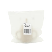 Silicone straw cup with handles taupe