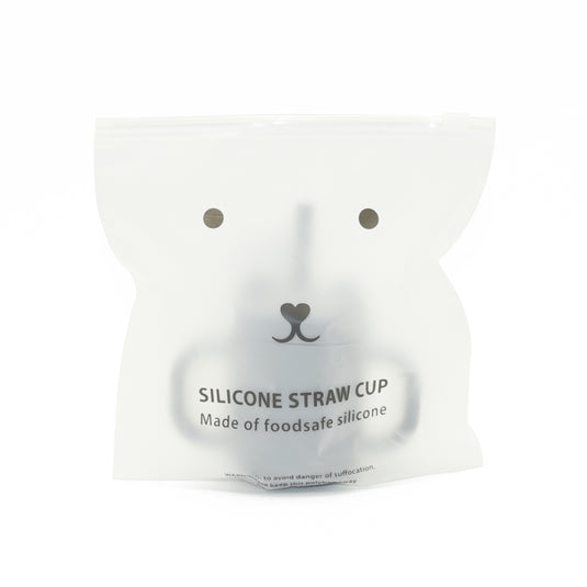 Silicone straw cup with handles trade winds