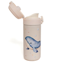 Stainless steel insulated drinking bottle whale