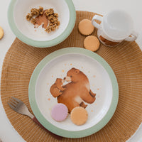 Melamine plate bear and starsMPB41g