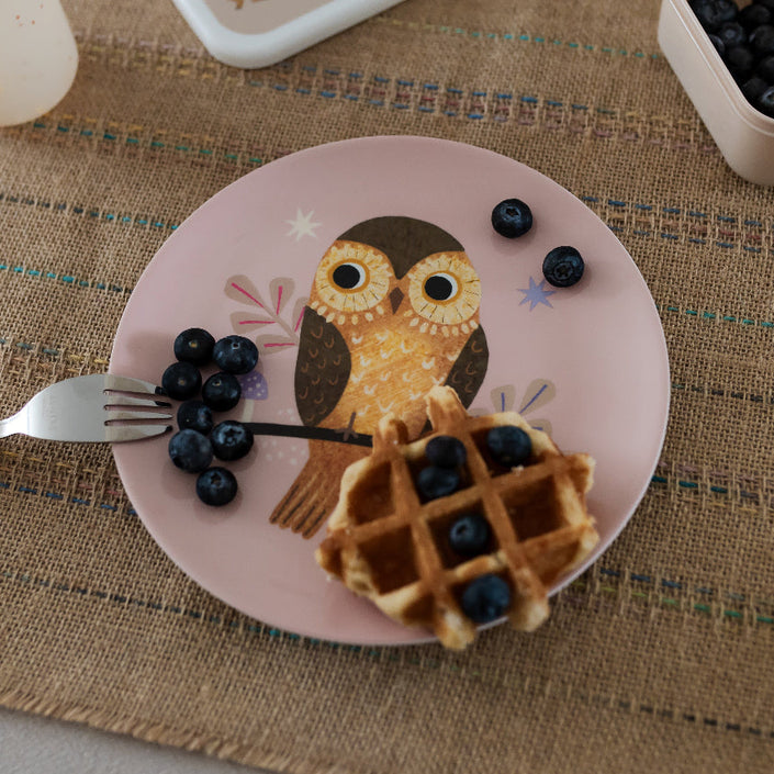 Melamine plate owl MP44b