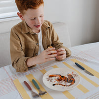 Melamine plate smiling tiger MP42b