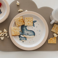 Melamine plate whale MPB39b