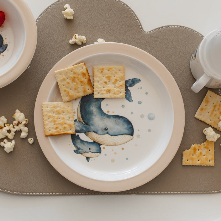 Melamine plate whale MPB39b