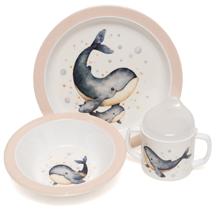 Melamine plate whale MPB39e