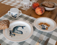 Melamine plate whale MPB39h