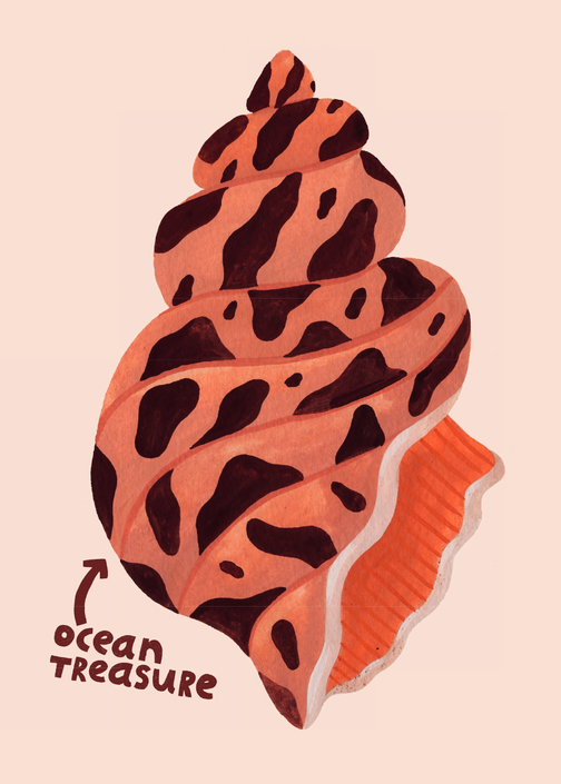 Postcard ocean treasure