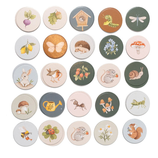 Memo game a day in the garden / 3 yrs+