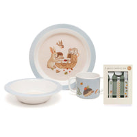 Melamine bowl animal craddle dove blue