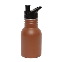 Stainless steel drinking bottle baked clay