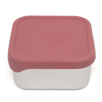 Stainless steel lunchbox Lucy mahogany rose