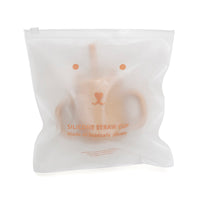 Silicone straw cup with handles honey