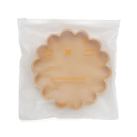 Silicone suction plate lion ochre