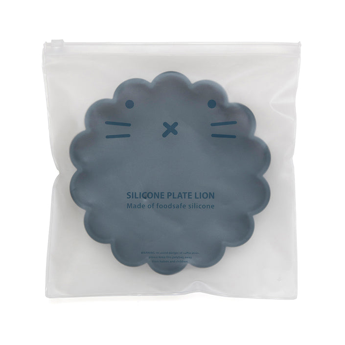 Silicone suction plate lion balsam blue