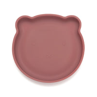Silicone suction plate bear mahogany rose