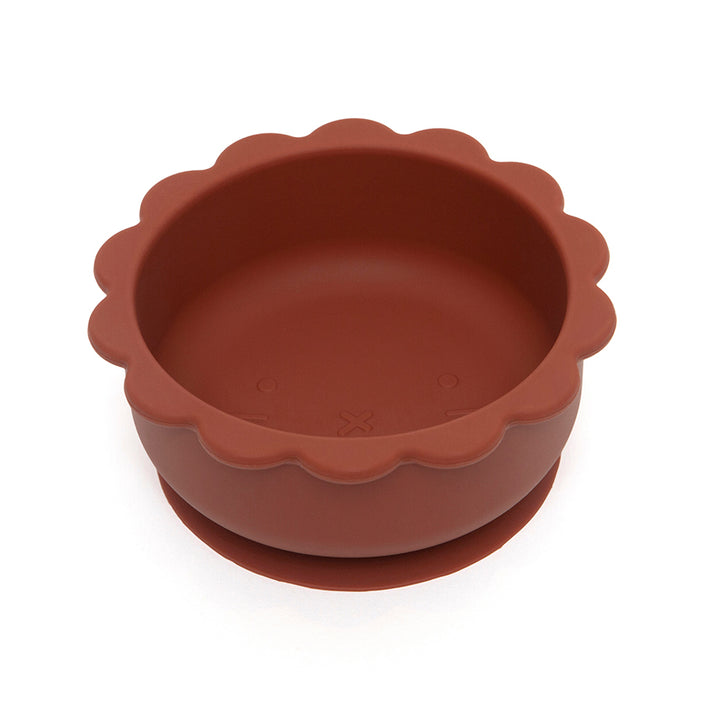 Silicone suction bowl lion baked clay