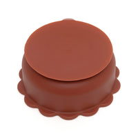 Silicone suction bowl lion baked clay