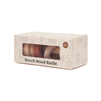 Beech wood rattle baked clay 0 yrs+