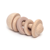 Beech wood rattle pink 0 yrs+