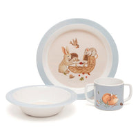 Melamine bowl animal craddle dove blue