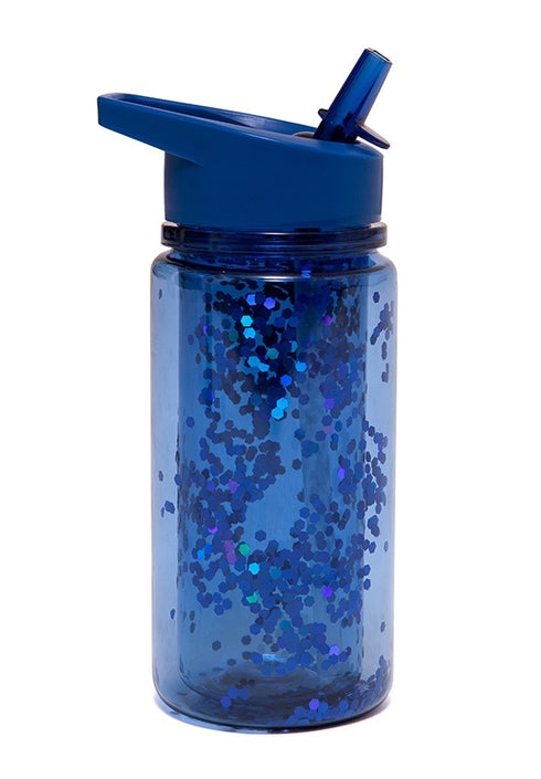 Drinking bottle glitter night blue
