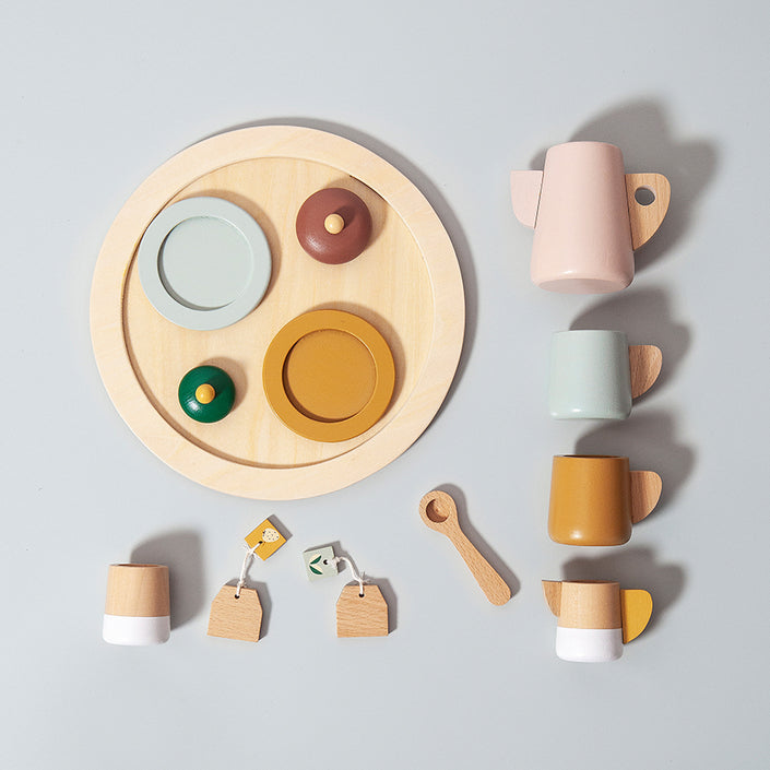 Wooden tea set