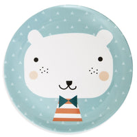 Melamine plate bear triangles jeans