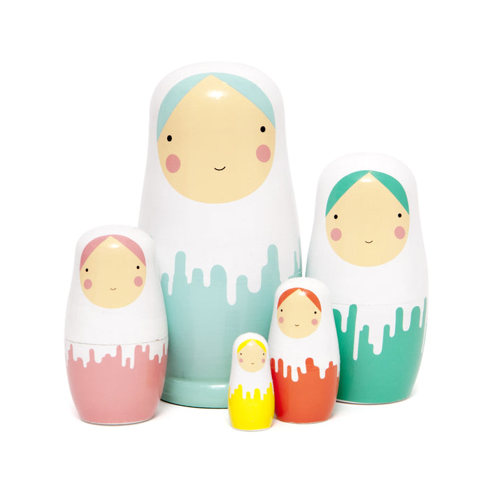 Nesting dolls dripped dolls