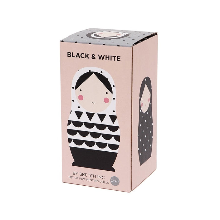Nesting dolls black and white