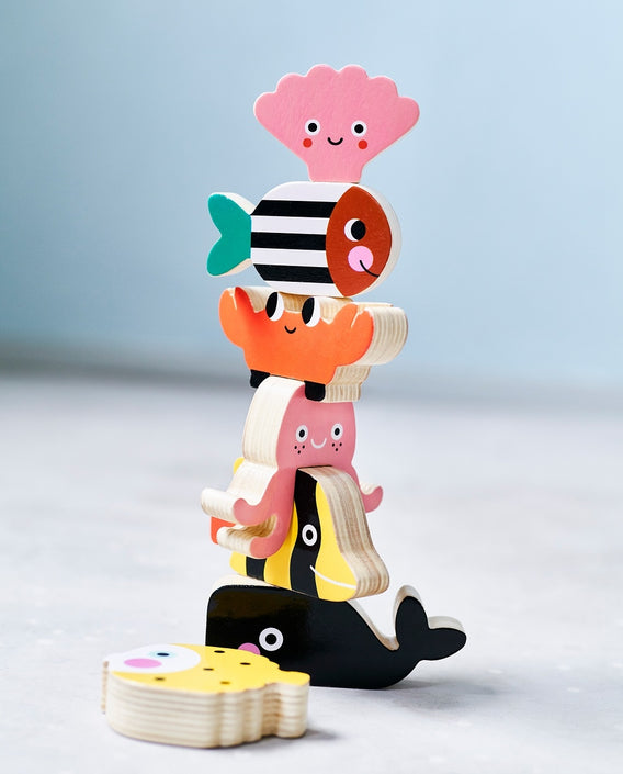 Wooden ocean stacker