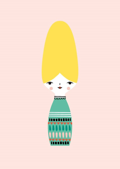 Postcard Miss Beehive