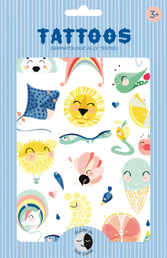 Tattoos Shiny lion glow in the dark