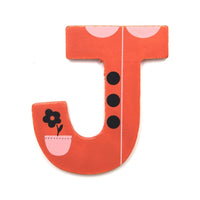 Wooden letter J - jacket