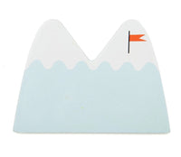 Wooden letter M - mountain