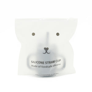 Silicone straw cup with handles trade winds
