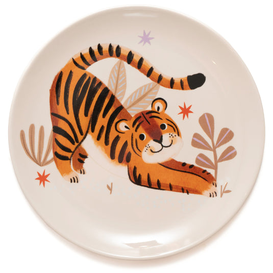 Melamine plate smiling tiger