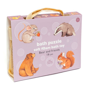 Soft foam bath puzzle bear and friends