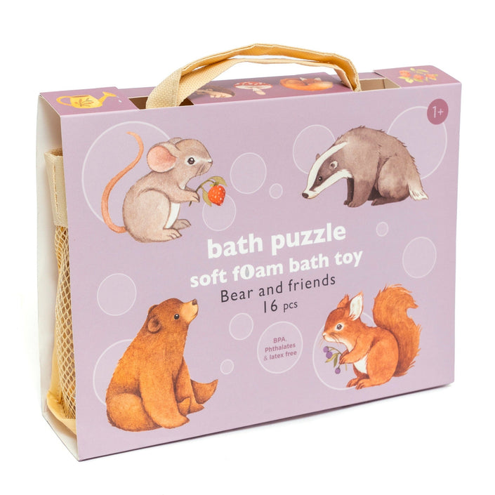 Soft foam bath puzzle bear and friends