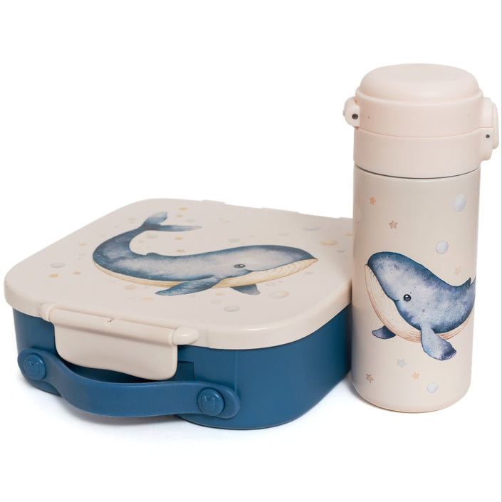 Stainless steel insulated drinking bottle whale