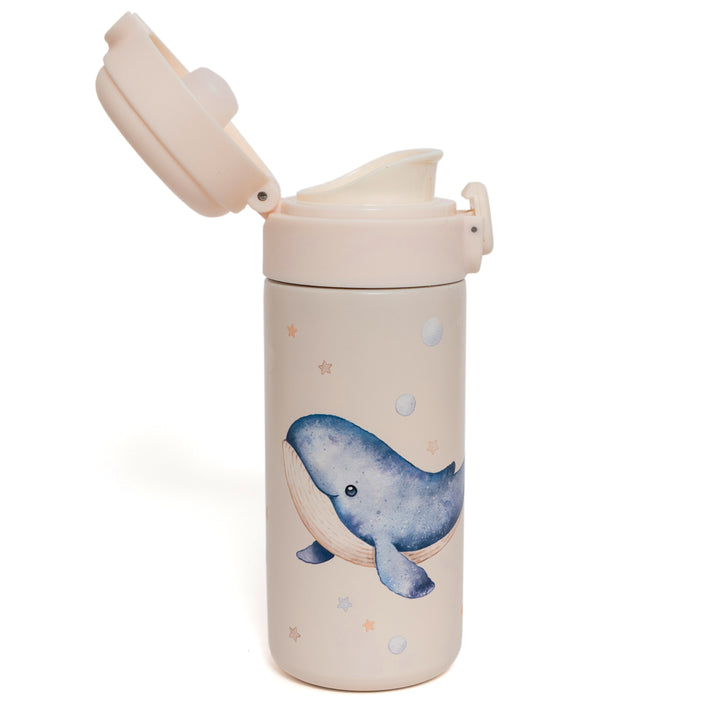 Stainless steel insulated drinking bottle whale