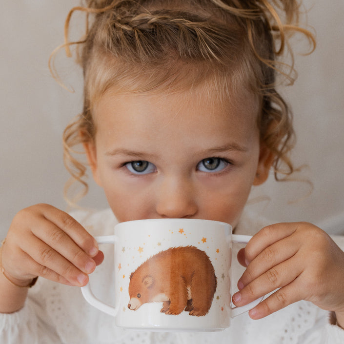 Melamine cup bear and starsMCB24g