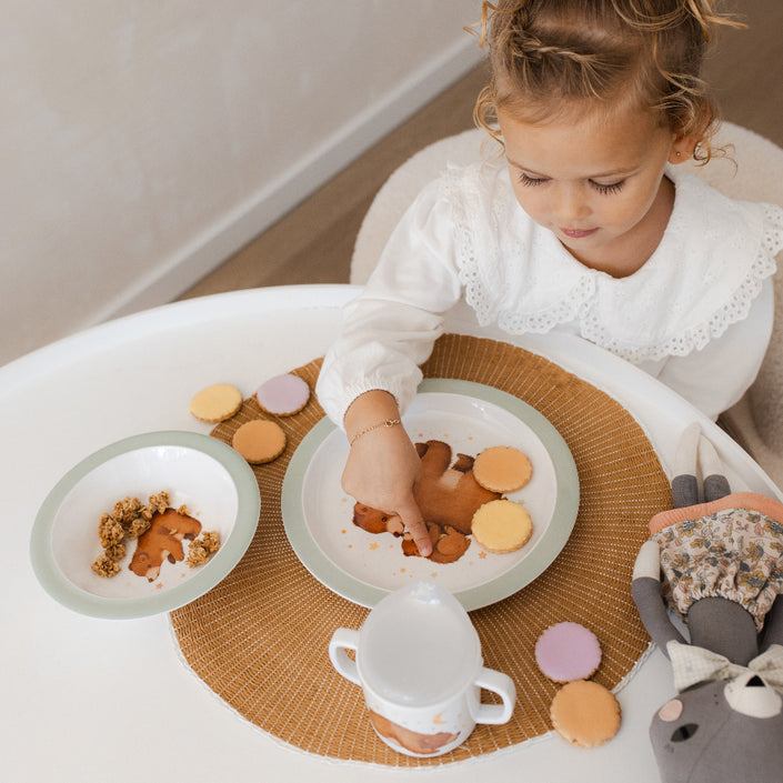 Melamine plate bear and starsMPB41f