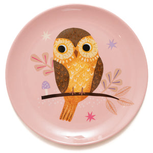 Melamine plate owl MP44