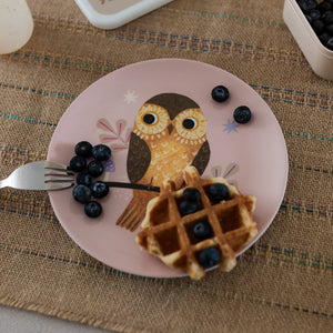 Melamine plate owl MP44