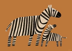 Poster Zebra's 70 x 50 cm