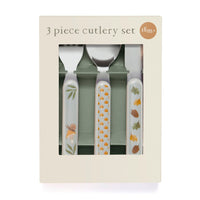 Cutlery set animal craddle dove blue