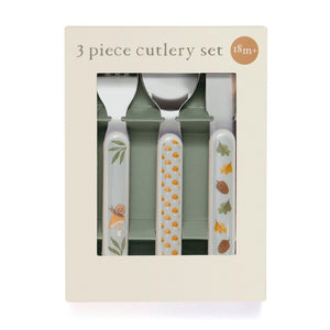 Cutlery set animal craddle dove blue