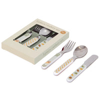 Cutlery set animal craddle dove blue