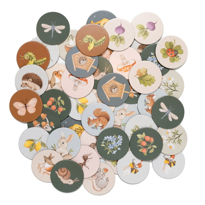 Memo game a day in the garden / 3 yrs+