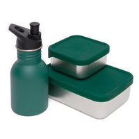 Stainless steel drinking bottle pine green